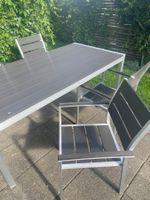 Gartentisch 180cm x 90cm inkl 4 Stühle und 4 Sitzpolster