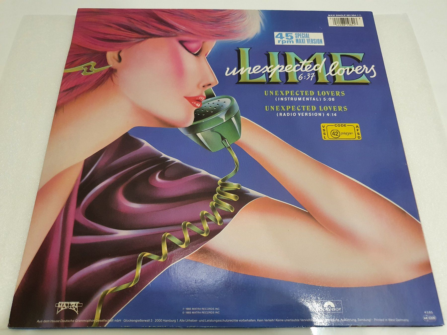 Dischi in vinile: Lime – Unexpected Lovers (Maxi, Disco) – Usato da Uster venduto da Vinyl-Leidenschaft 1