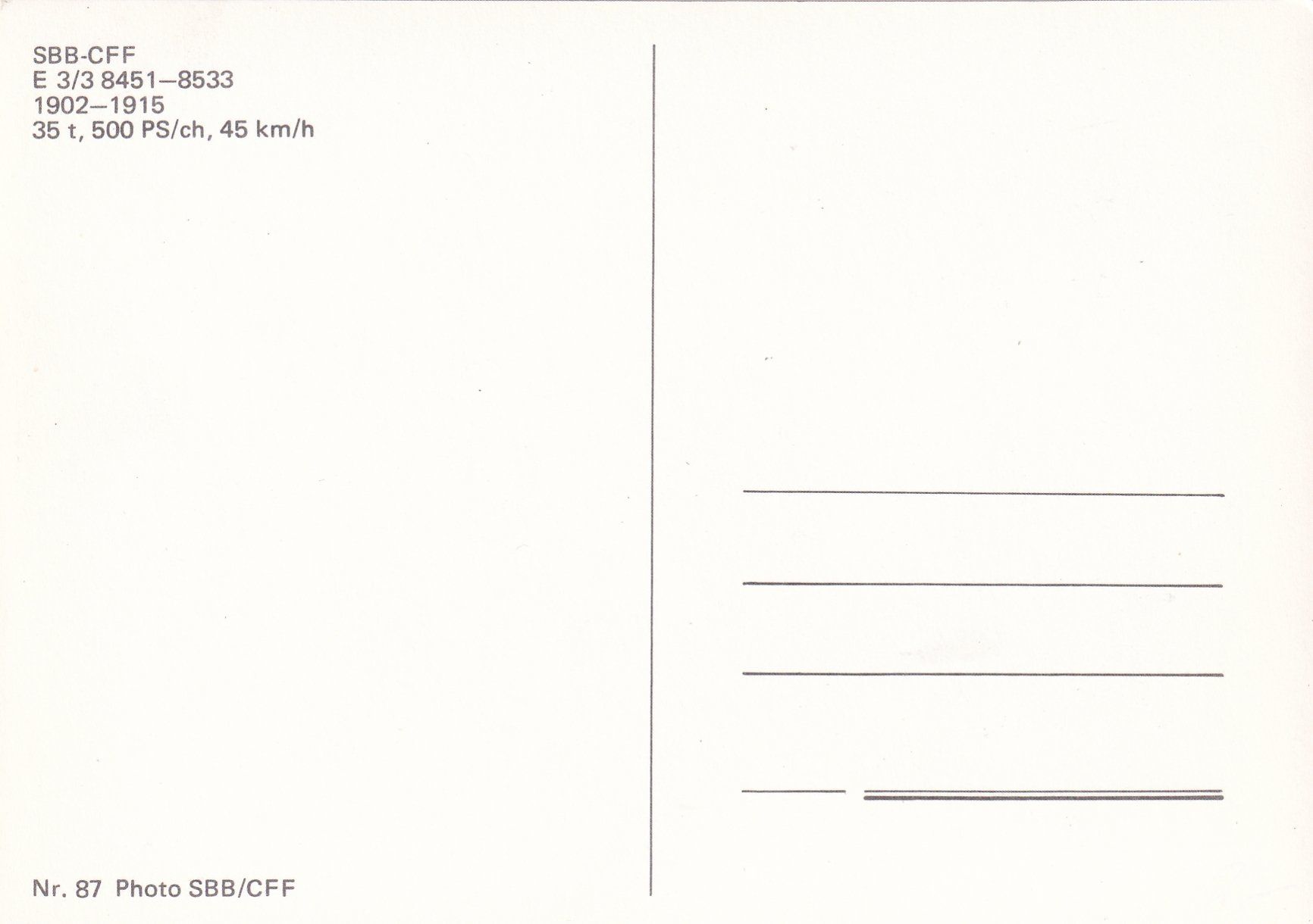 Cartoline postali: SBB-Lokomotive E 3/3 /az – Usato da Hombrechtikon venduto da Rudolf07 1