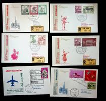 AUTRICHE POSTE AÉRIENNE 6 VOLS 1971-1976 /U319