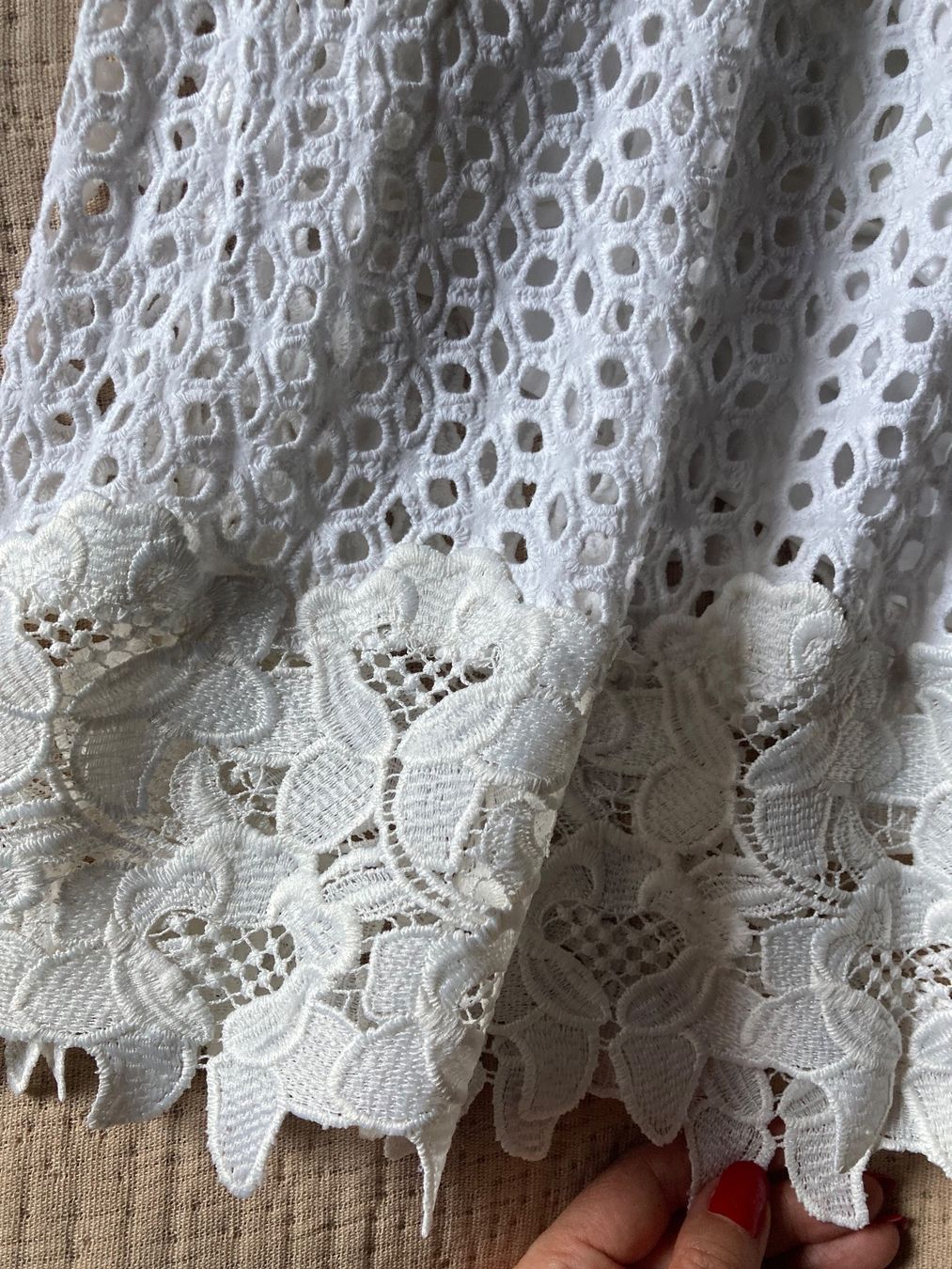 Hallhuber Vestiti: Hallhuber Kleid Baumwolle Spitze – Usato da Luzern venduto da AM2nd 1