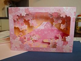 Sanrio 3D Japanese Sakura&Mt.Fuji Display/deko/Card/Karte