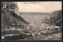 Wäggithal, Kraftwerk, Staumauer im Schr