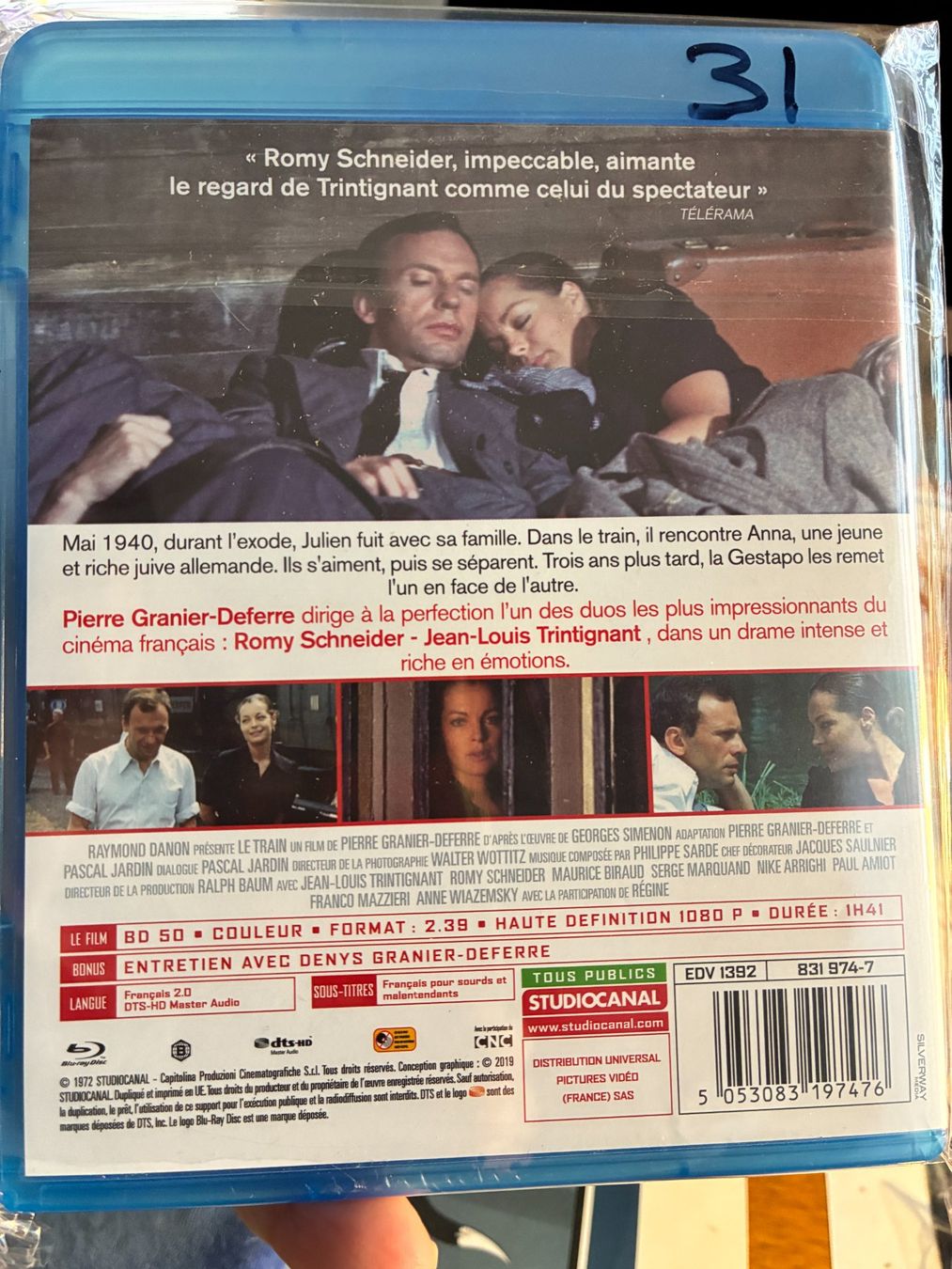 Tutti i DVDs: Le train (1973, Blu-ray, Trintignant, Romy Schneider) – Usato da Vevey venduto da zecollector 1