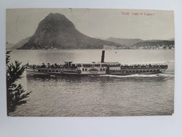 Ansichtskarte Lago di Lugano mit Dampfschiff Italia R36