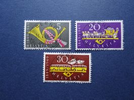 1949 Z-Nr. 291 - 293 mit glasklaren ET-Voll BERNE