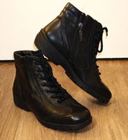 Damen Winterstiefel aus Leder mit Fell