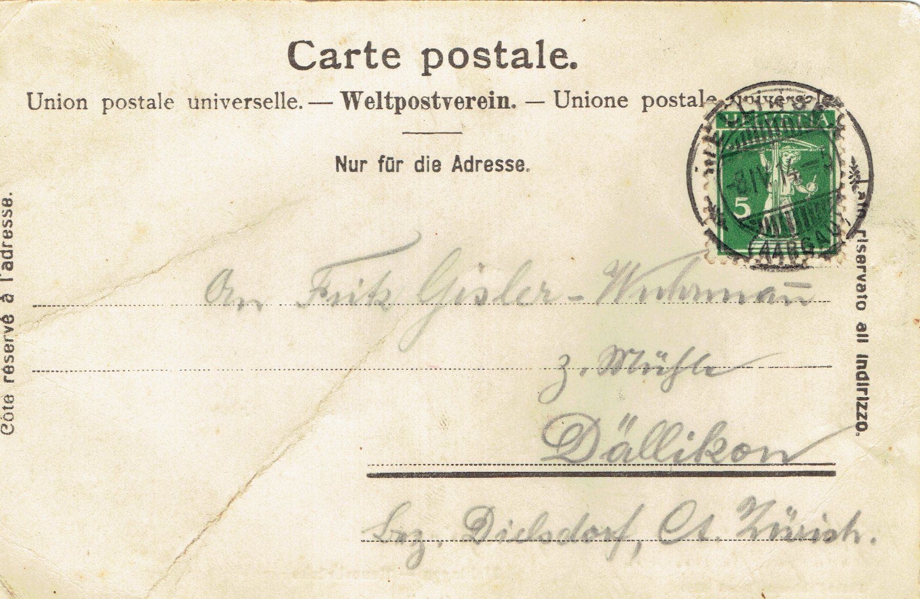Cartoline postali: Mellingen AG, um 1910 – Usato da Otelfingen venduto da Schmitte9 1