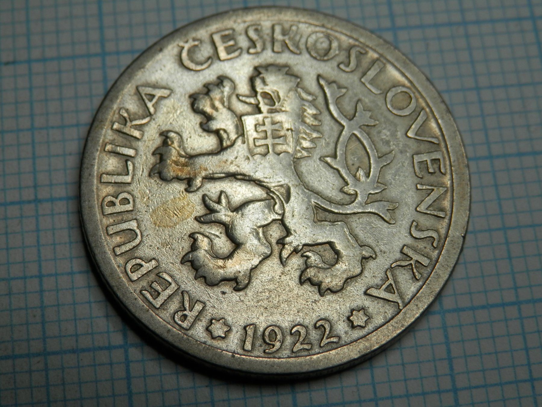 Tutti le monete: Tschechoslowakei 1 Krone, 1922 – Usato da Weiach venduto da weiach81