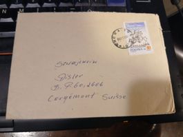 Enveloppe avec timbre de Pologne - Collection hiver! 