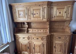 Holzschrank Kiefer+Eck-Kasten