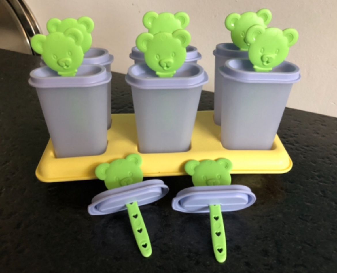 Tupperware Contenitori & Simili: Tupperware Glace machen Glacestengel Eis Kindereis Teddybär – Nuovo (secondo la descrizione) da Frauenfeld venduto da Babytimmy