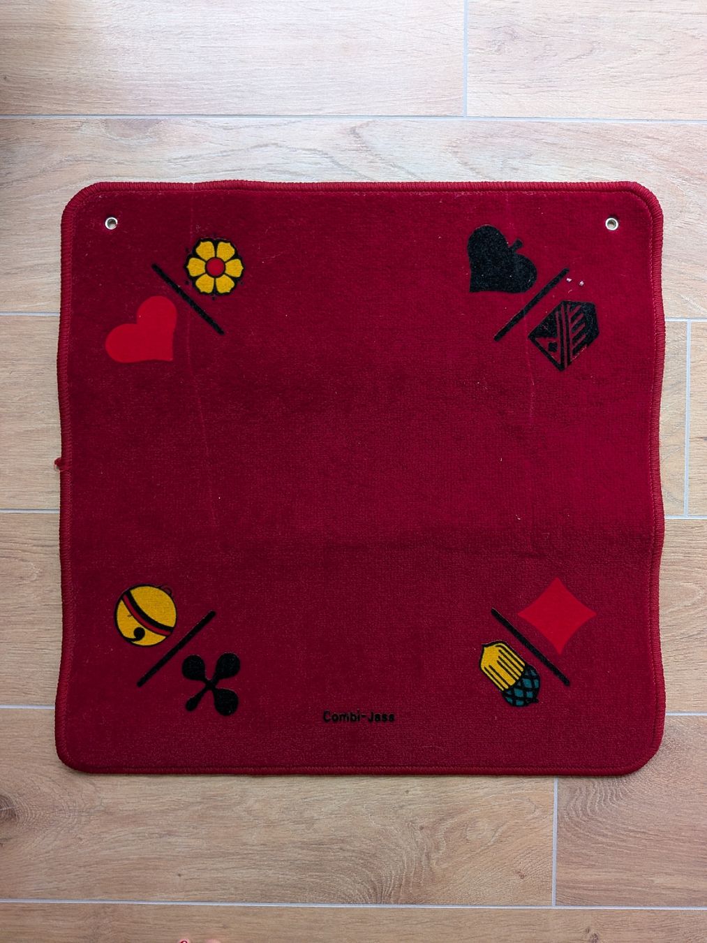 Tappeto da gioco: Jassteppich rot – Usato da Eschenbach SG venduto da SanFranciscoCalifornia