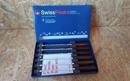 SwissPeaks Fonduegabeln Set, Bergpanorama Design!
