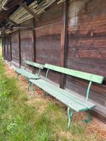 Gartenbank Metall Holz gebraucht 2 Stck
