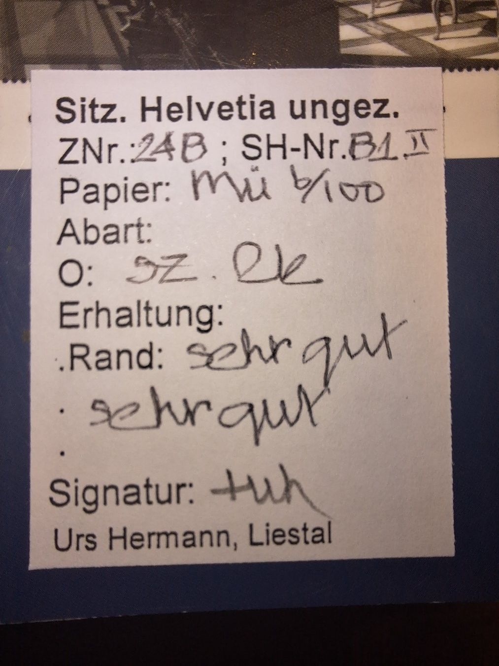 Tutti i francobolli: Strubel 24B mit Befund Kat. 140.- – Usato da Balgach venduto da SIMEON27 2