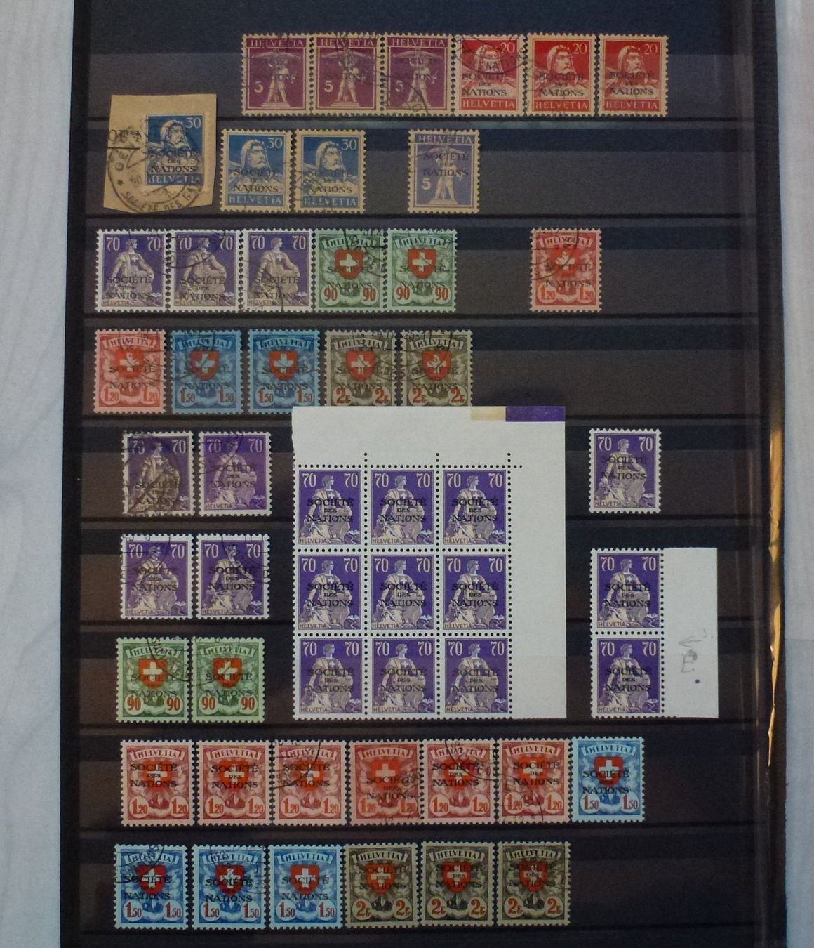 Alle Briefmarken: Posten Dienstmarken, SDN, Courrier de la Nations – Gebraucht aus Walkringen von Casablanca777 3