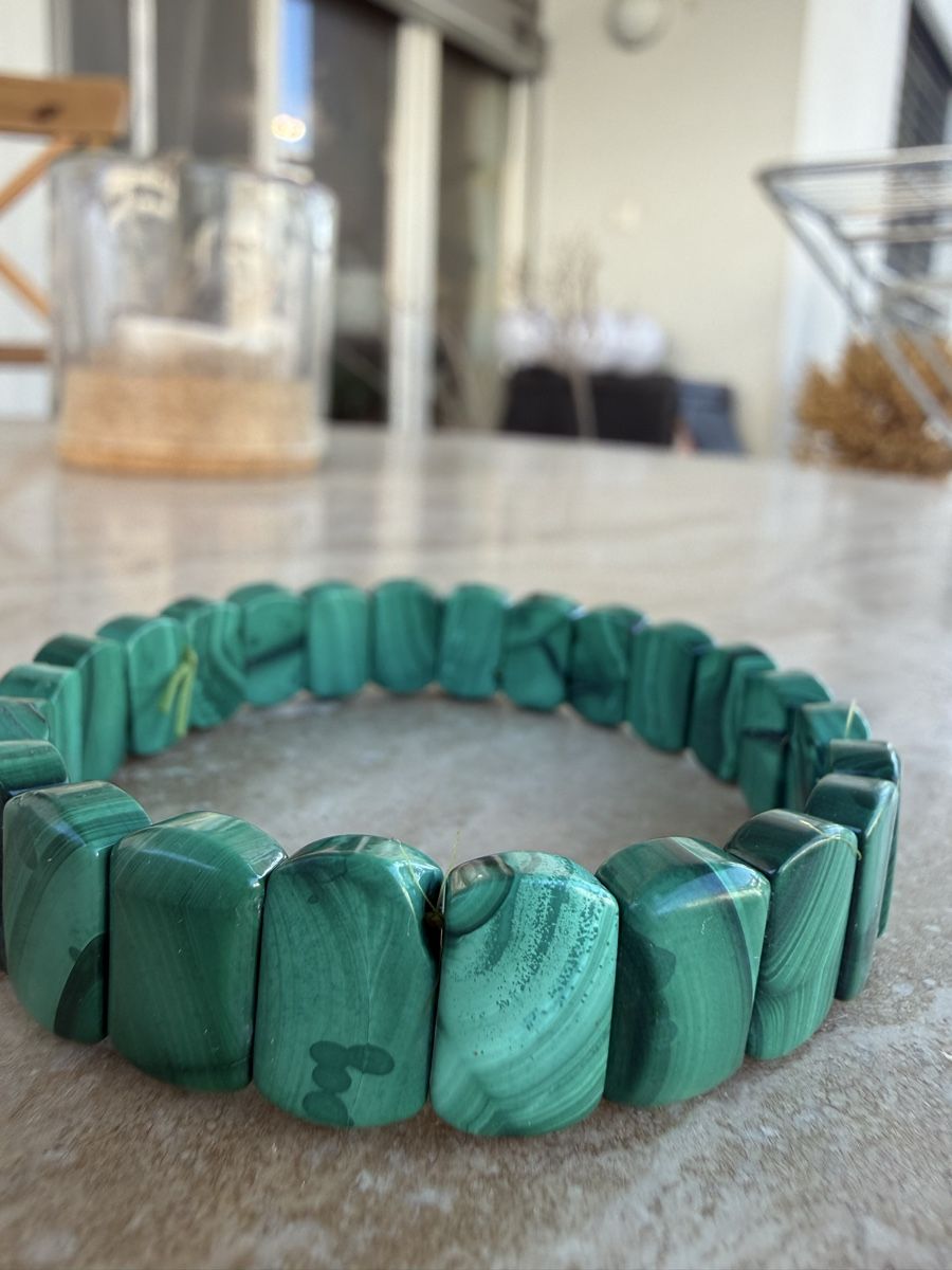 Bracciali & Braccialetti: %Rabatt% Malachit Armreif -Echstein – Nuovo (secondo la descrizione) da Jegenstorf venduto da SteinGlanz 1