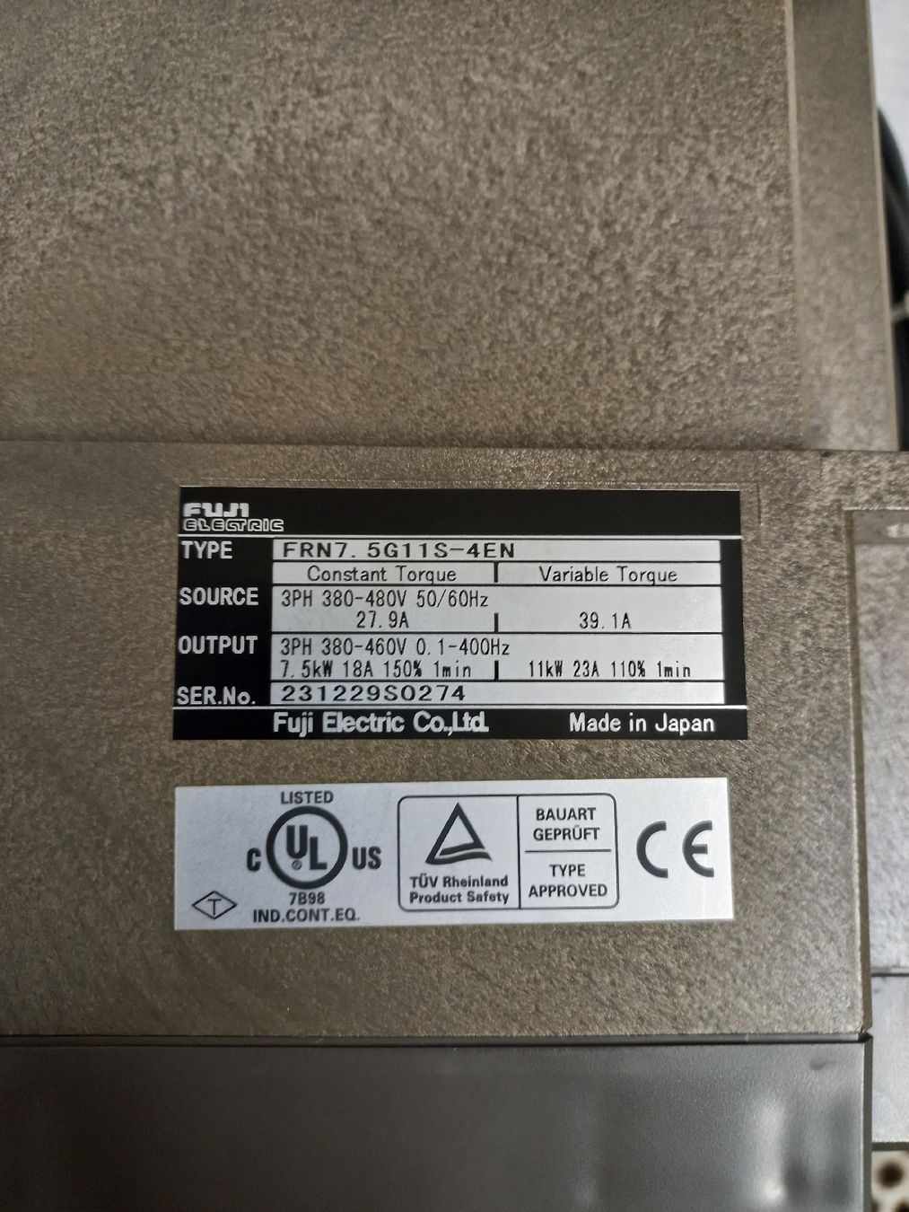 Convertitori: Frequenzumrichter 7.5kw FU – Usato da Thun venduto da Hukk2020 3
