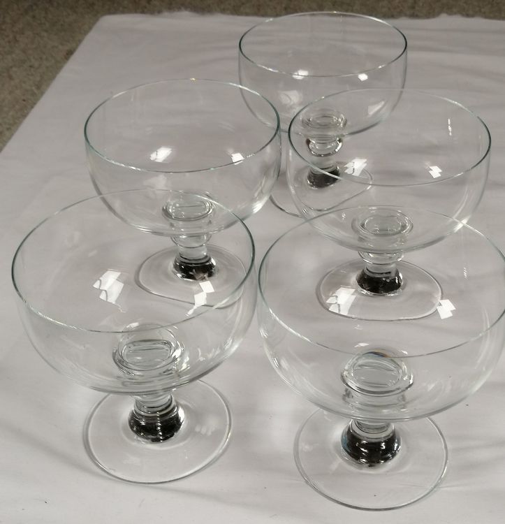 Small Crystal Dessert Aperitif Glasses Sherry Liqueur Set Of 4 Vintage - View #9