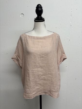 Wendy Trendy Leichte Leinen Bluse rosa onesize Shirt