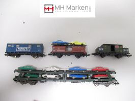 4-teiliges Güterwagenset DB/SBB div. Hersteller o.OVP Spur N