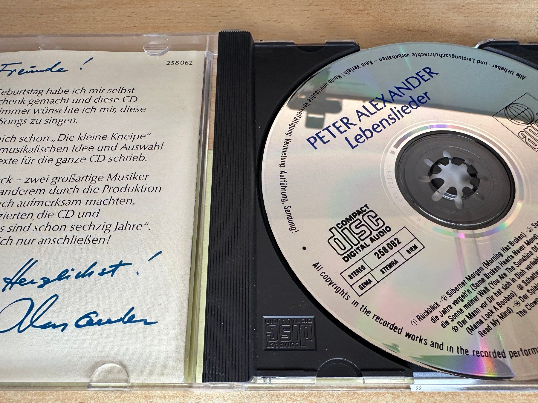 CD: E5 Peter Alexander – Lebens-Lieder – Usato da Rikon im Tösstal venduto da Alpenmutz 2