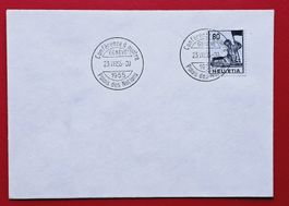 STERBENDER 246 SONDERSTEMPEL CONFERENCE A QUATRE GENEVE 1955