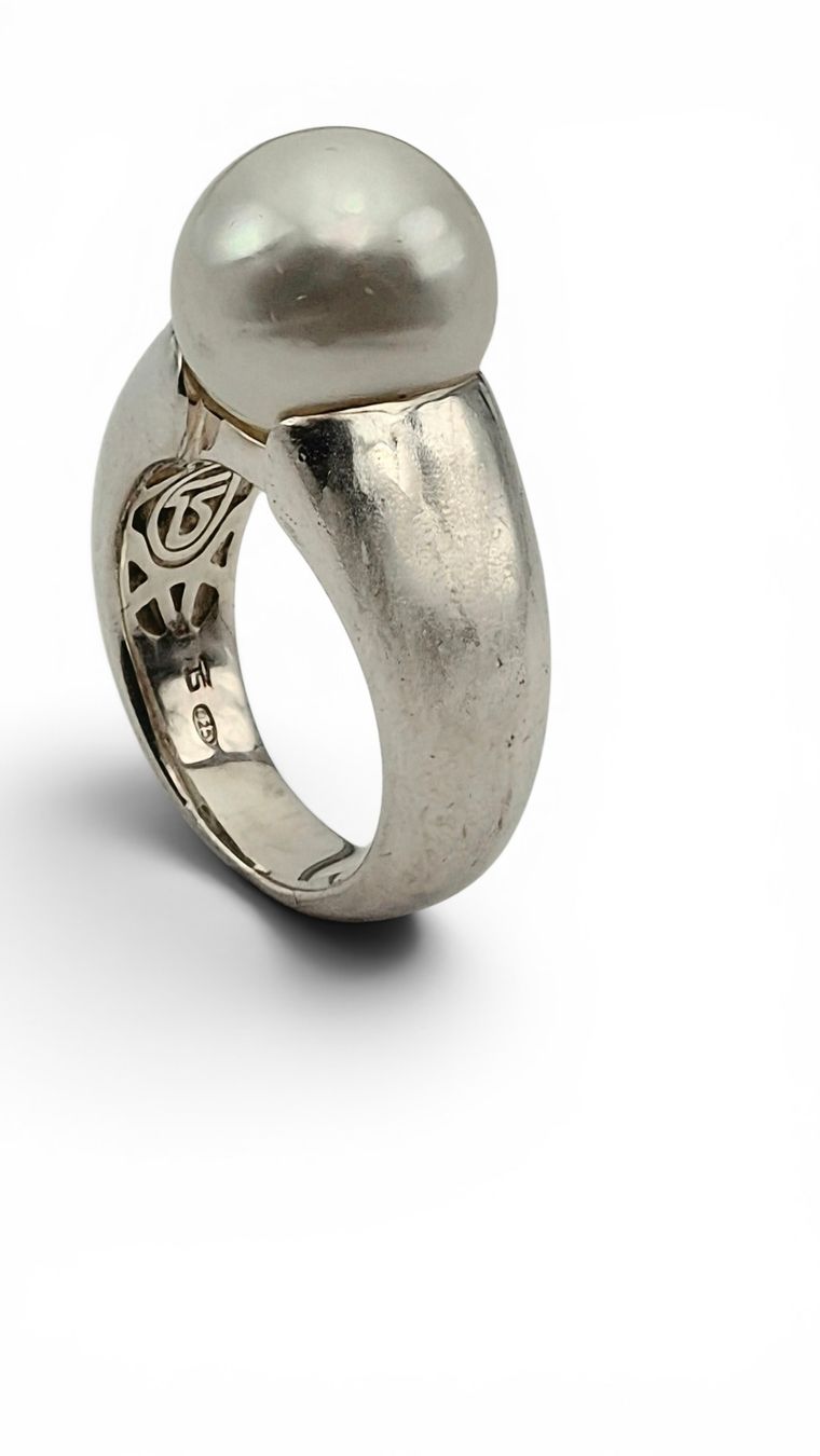 Anelli: Bague Massive THOMAS SABO Argent & Perle synthétique Blanche – Usato da Clarens venduto da Rimany 2