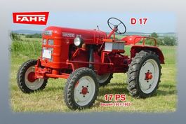 Blechschild-FAHR TRAKTOR D 17 - 17 PS BAUZEIT 1951-1953