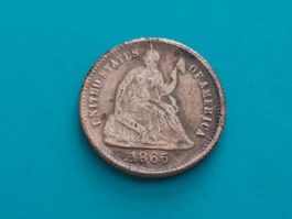 1/2 Dime 1865, USA
