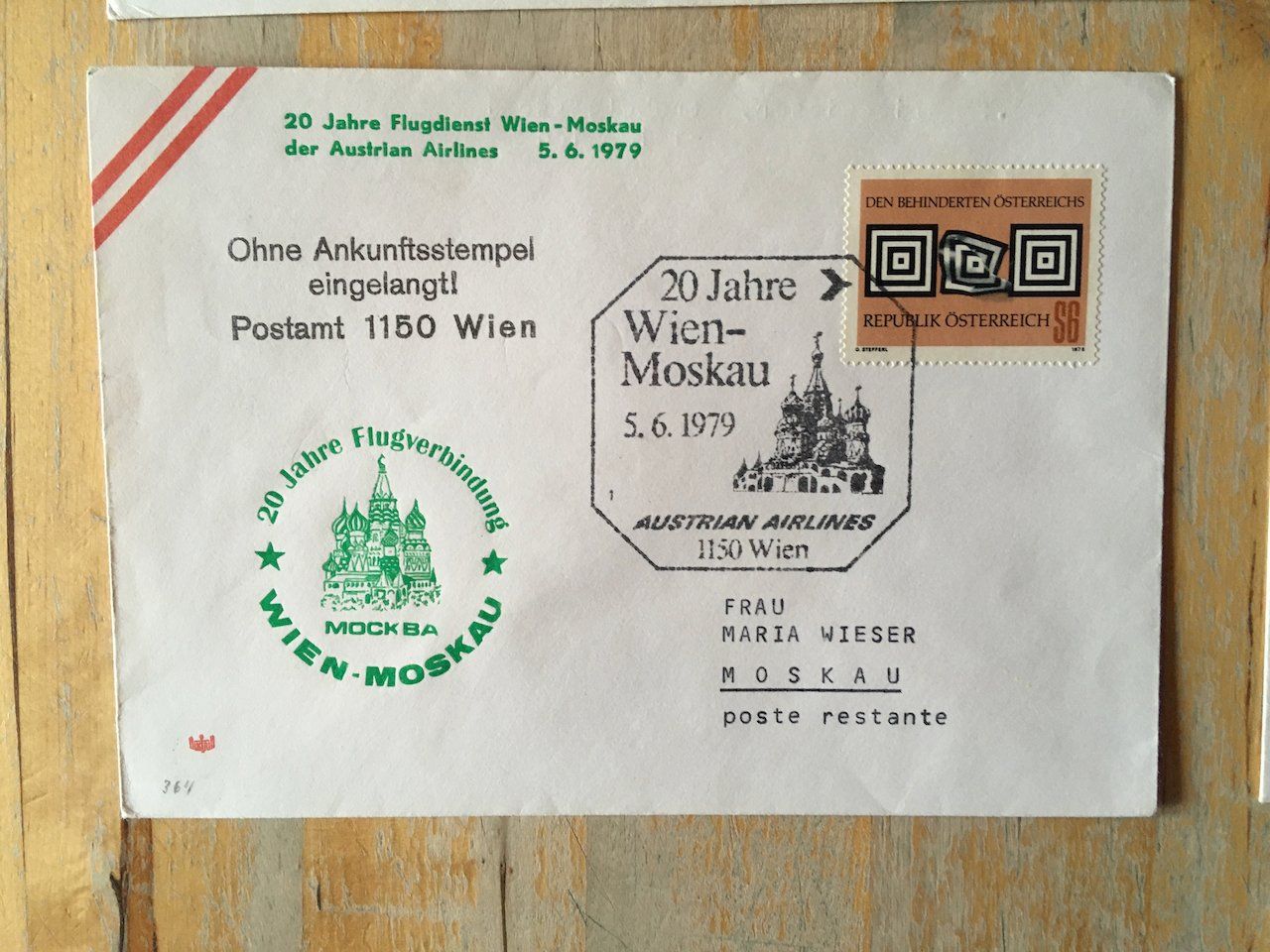 Alle Briefmarken: 10 Flugbriefe Österreich 1976-81 – Gebraucht aus Nesslau von zueri6 3