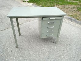 Industriell Vintage Schreibtisch aus Metall
