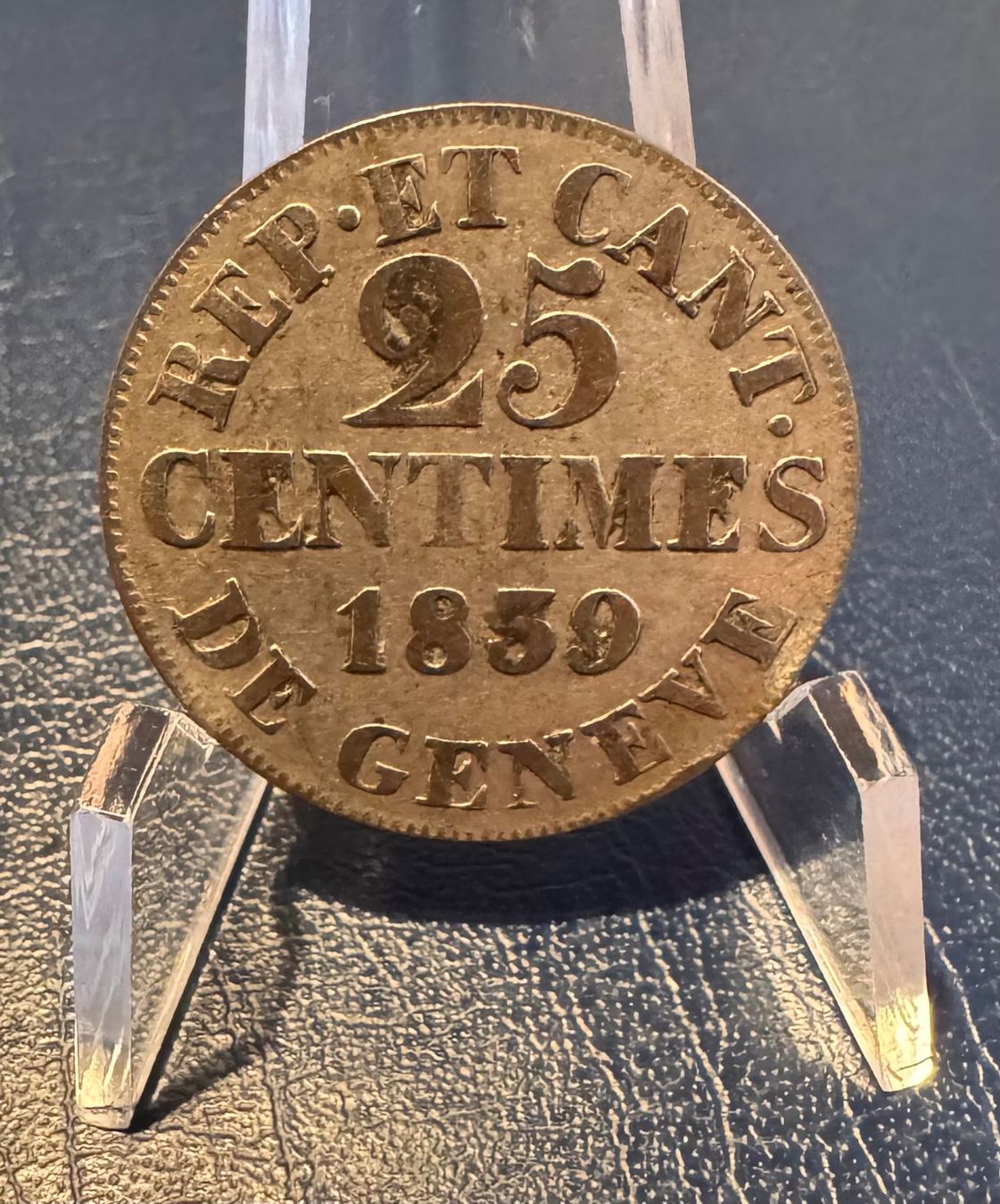 Tutti le monete: Kanton Genf, 25 Centimes 1839 #2 – Usato da Ebikon venduto da Dmasterx