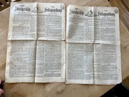 2 Ausgaben der Zürcher Freitagszeitung 1859&1863