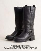 Bottes Tamaris cuir noir — très bon état — taille 38