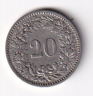 Tutti le monete: Schweiz 20 Rappen 1894 – Usato da Neuchâtel venduto da karlpierrino 1