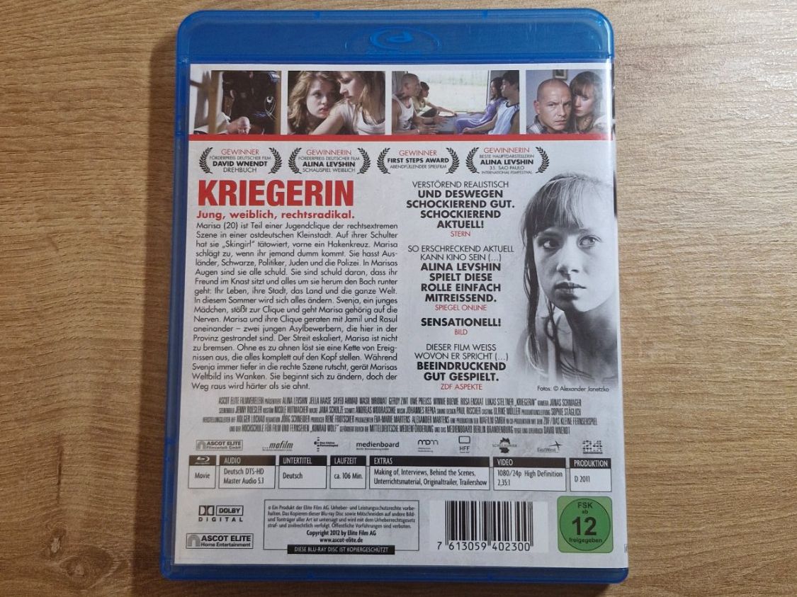 Tutti i DVDs: Die Kriegerin (2011) RAR Bluray – Usato da Pfungen venduto da Whitie 1