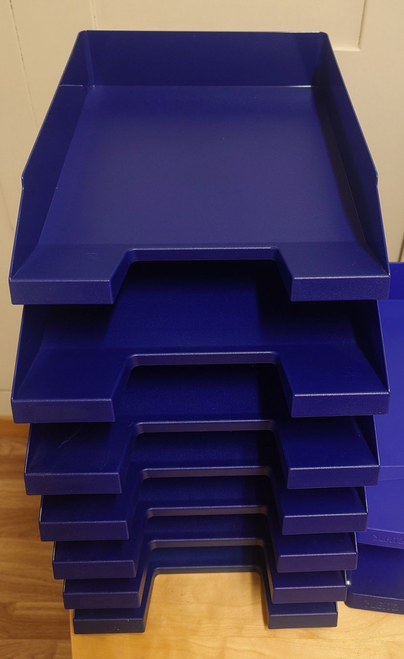 Sistemi di archiviazione: 2 blaue A4 Papierablage / Dokumentenablage / Briefablage – Usato da Ostermundigen venduto da Chrisascht 5