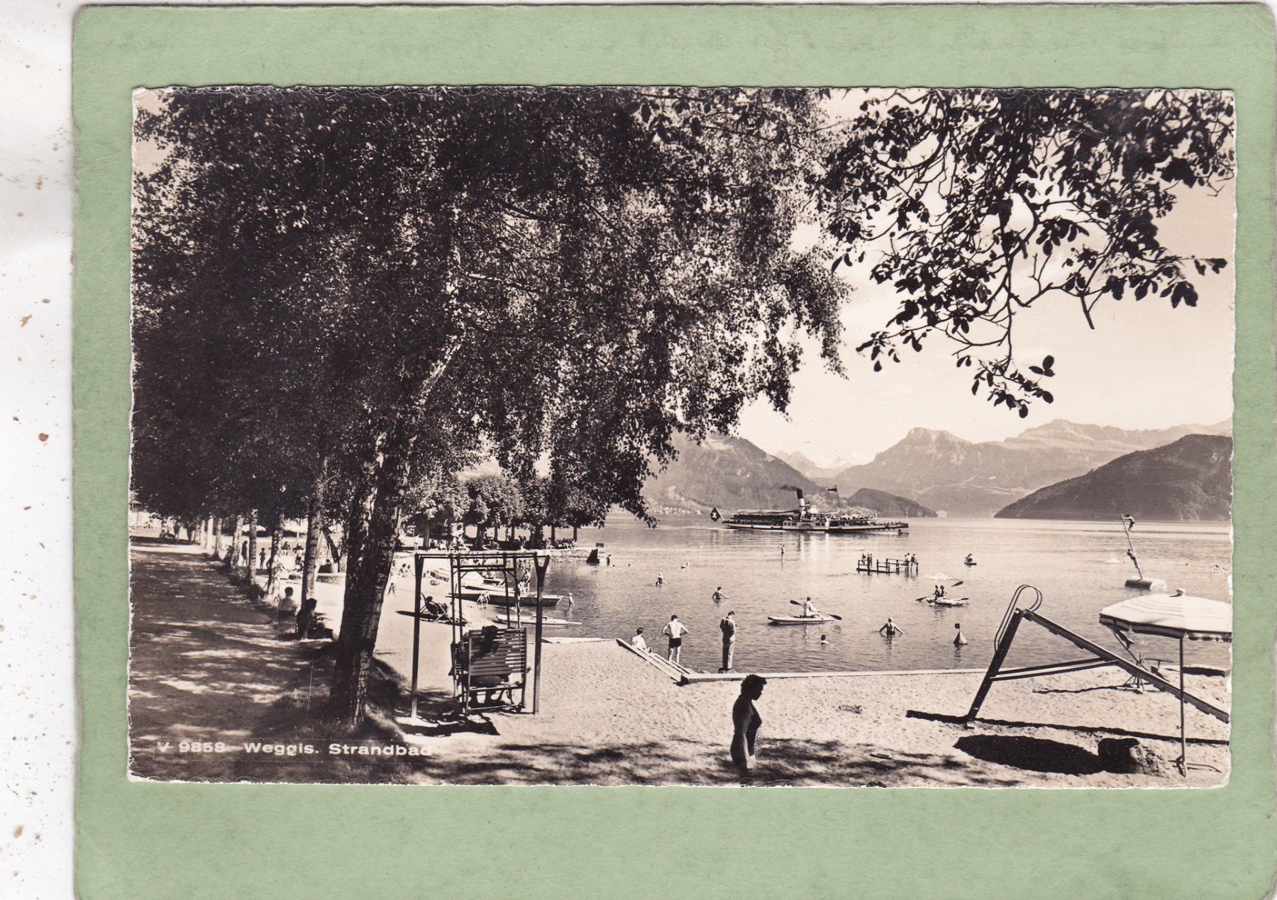 Ansichtskarten: Weggis Strandbad – Gebraucht aus Herisau von Lisegrat2008