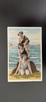 Alte, seltene Sommer-Postkarte, Gruss vom Strand ca. 1910