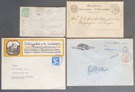 SVISLANDO: 4 envois postaux des années 1880 à 1935
