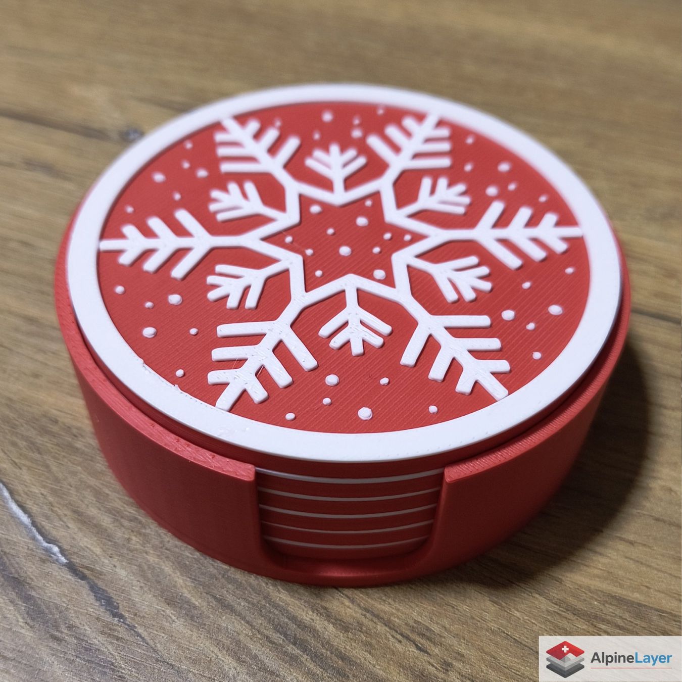 Sottobicchieri: Christmas Snowflake Coaster Set 3D Printed Decoration – Nuovo (secondo la descrizione) da Losone venduto da AlpineLayer