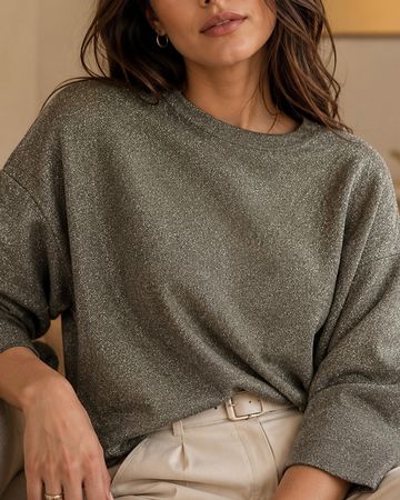 Gwhite Top in Oliv - Gr. 42