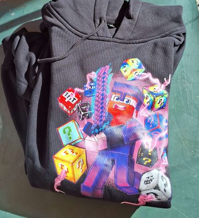Coole Jungs Kapuzenpulli mit Minecraft Design Grösse XS