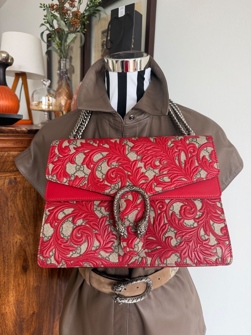 Gucci Borse da donna: GUCCI Dionysus Arabesque Rot NP.3000chf Full set – Usato da Meggen venduto da Contenance7 8