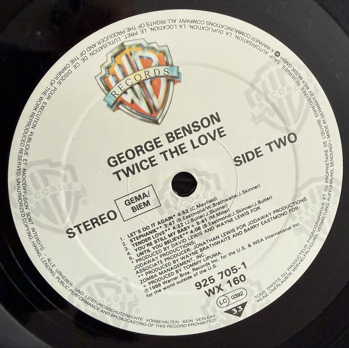 Dischi in vinile: George Benson - Twice The Love - Schallplatte – Usato da Goldach venduto da Messerguru 5