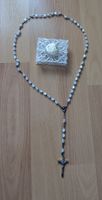 Rosenkranz mit Perlmutt-Perlen, Vintage Schmuckstück