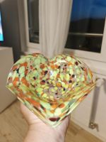 Vide-poche verre d'art soufflé style Murano moucheté