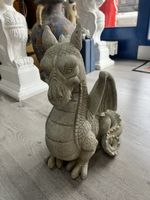 Steinfigur Drache Garten Deko Skulptur Beton wetterfest